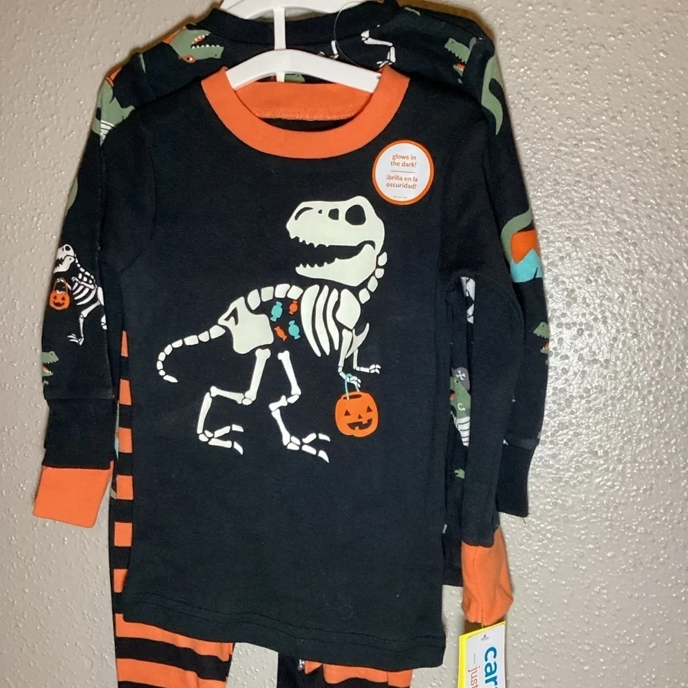 Carter's Halloween Dinosaur 4 Piece Pajamas - NWT